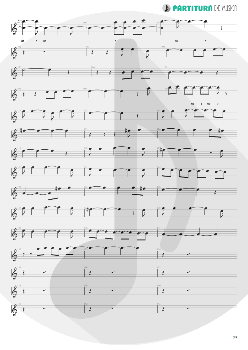 Partitura de musica de Canto - Living For Tomorrow | Scorpions | Live Bites 2002 - pag 3