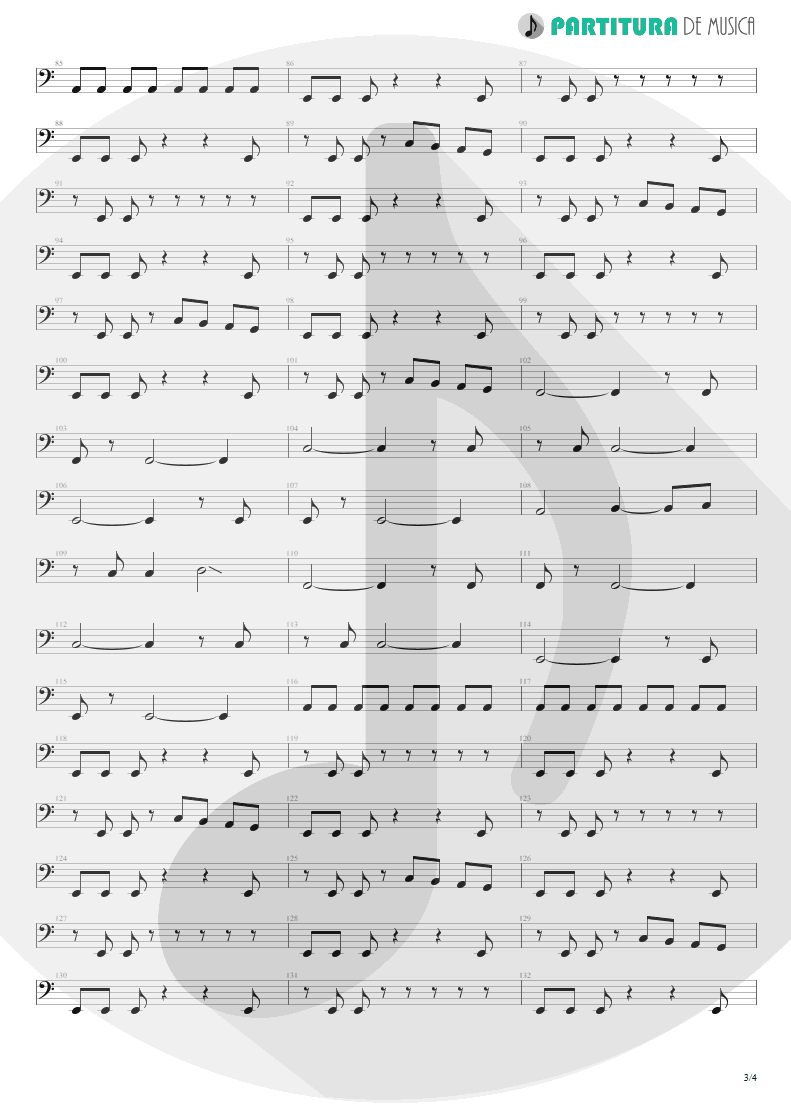 Partitura de musica de Baixo Elétrico - New Generation | Scorpions | Unbreakable 2004 - pag 3