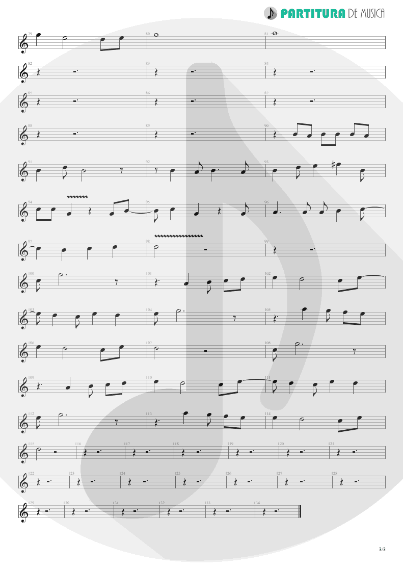 Partitura de musica de Canto - She Said | Scorpions | Unbreakable 2004 - pag 3