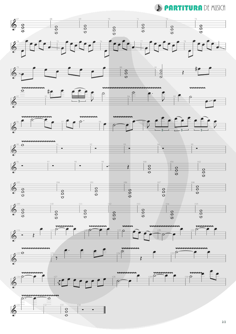 Partitura de musica de Guitarra Elétrica - She Said | Scorpions | Unbreakable 2004 - pag 2
