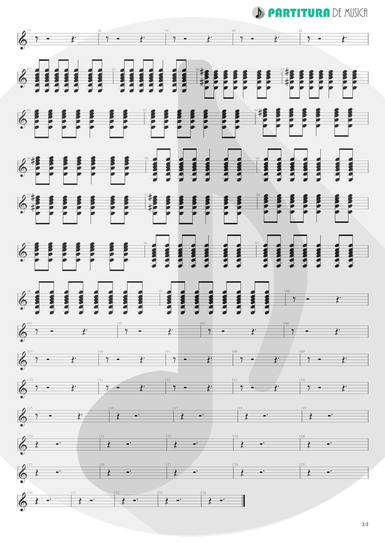 Partitura de musica de Violão - She Said | Scorpions | Unbreakable 2004 - pag 3