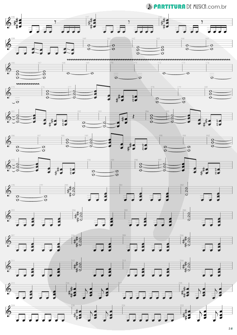 Partitura de musica de Guitarra Elétrica - Desperate Cry | Sepultura | Arise 1991 - pag 5