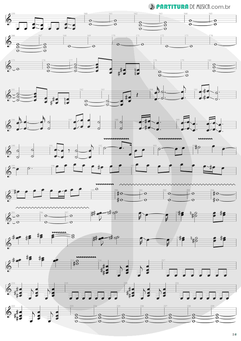 Partitura de musica de Guitarra Elétrica - Desperate Cry | Sepultura | Arise 1991 - pag 5