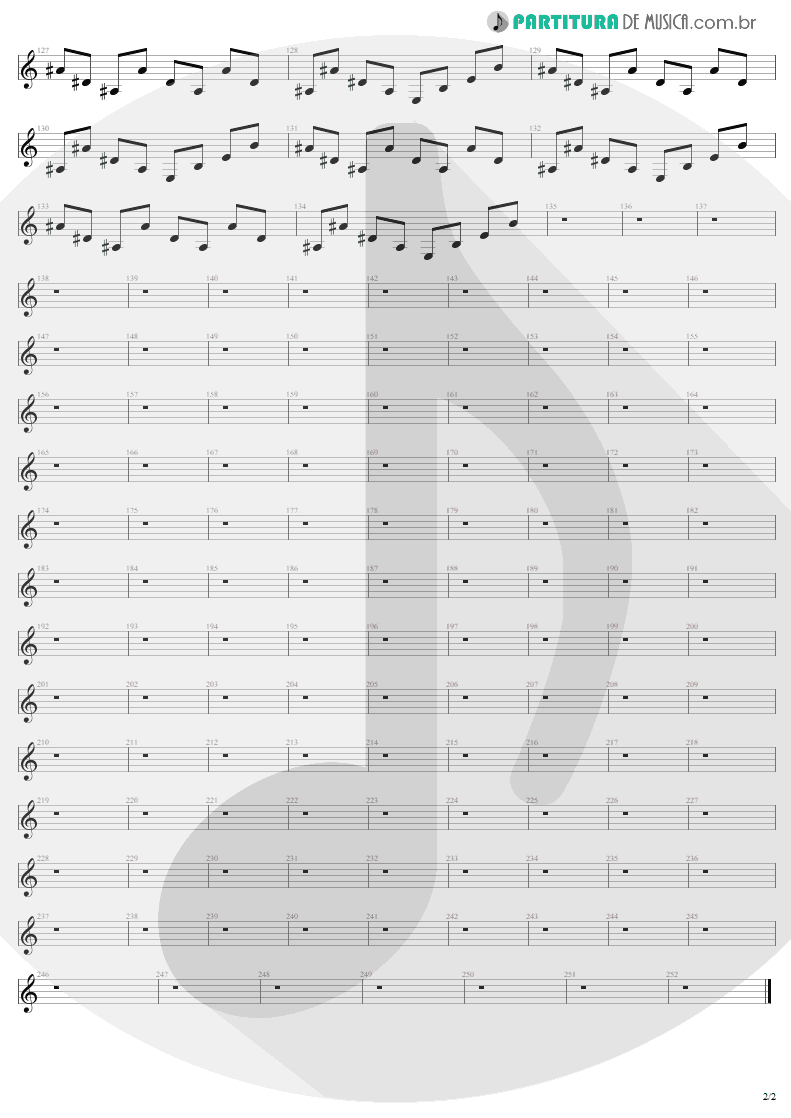 Partitura de musica de Violão - Desperate Cry | Sepultura | Arise 1991 - pag 2