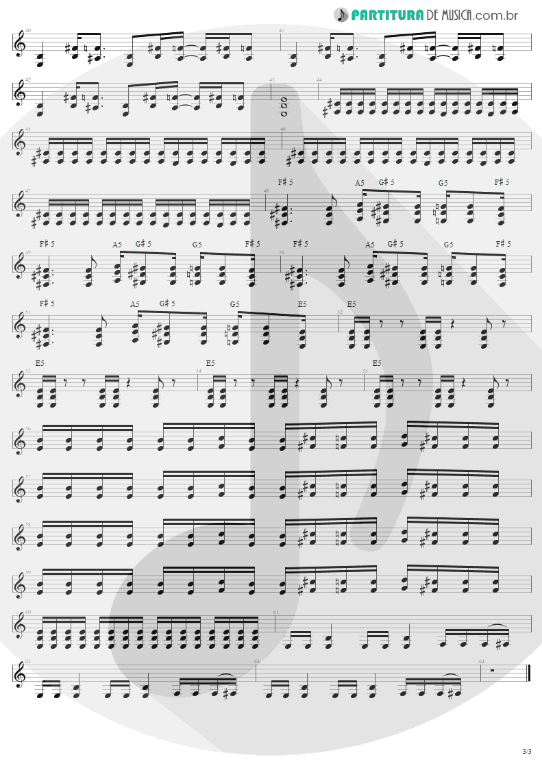 Partitura de musica de Guitarra Elétrica - Cut-Throat | Sepultura | Roots 1996 - pag 3