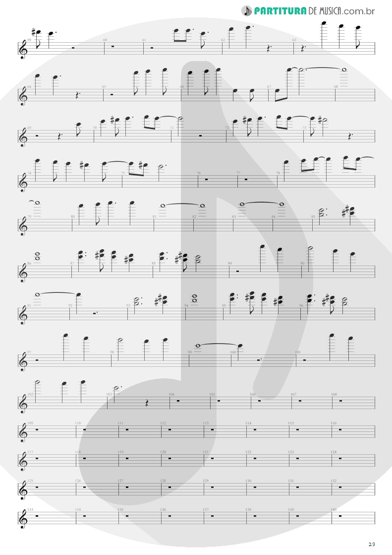 Partitura de musica de Canto - Distant Thunder | Shaaman | Ritual 2002 - pag 2