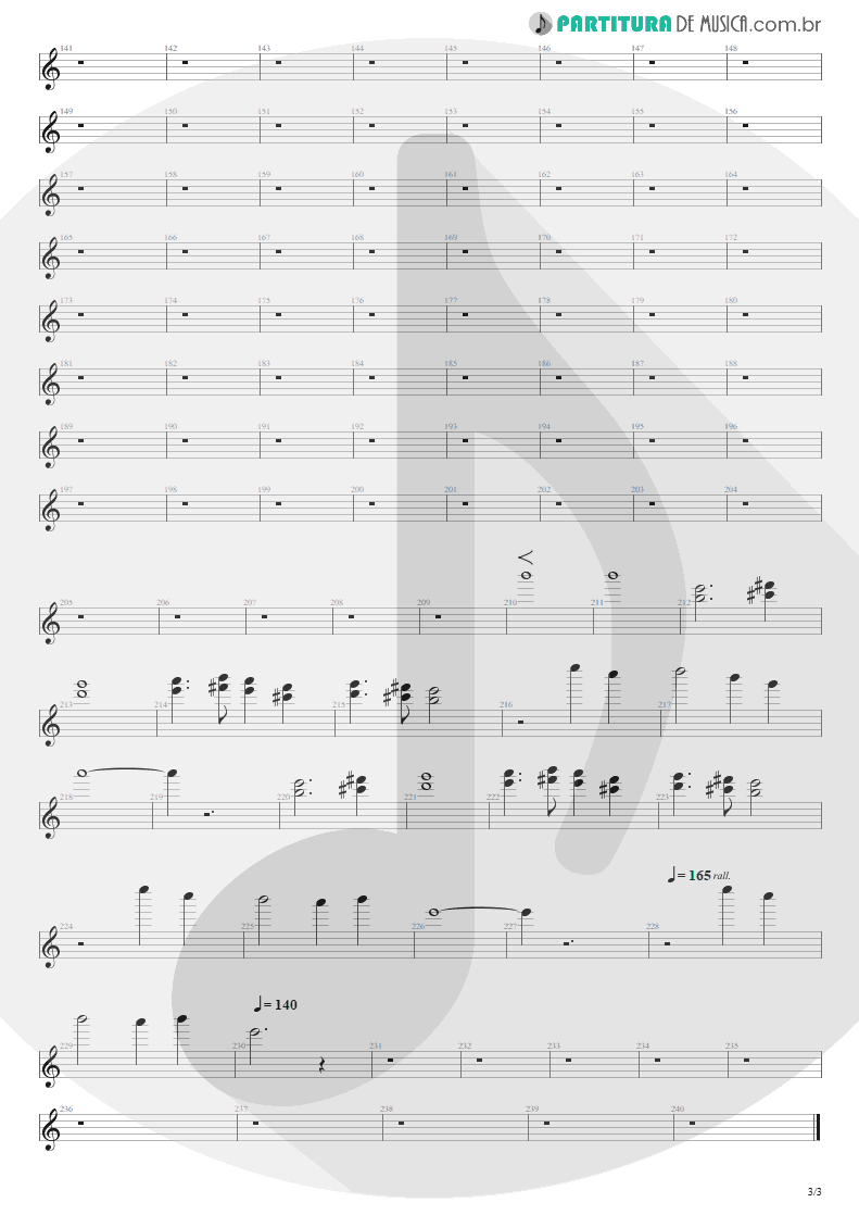 Partitura de musica de Canto - Distant Thunder | Shaaman | Ritual 2002 - pag 3