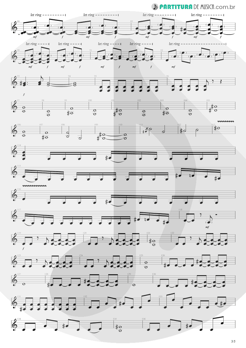 Partitura de musica de Guitarra Elétrica - Here I Am | Shaaman | Ritual 2002 - pag 3