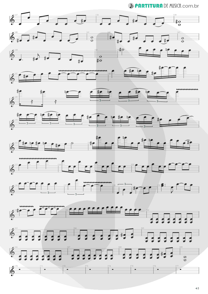 Partitura de musica de Guitarra Elétrica - Here I Am | Shaaman | Ritual 2002 - pag 4