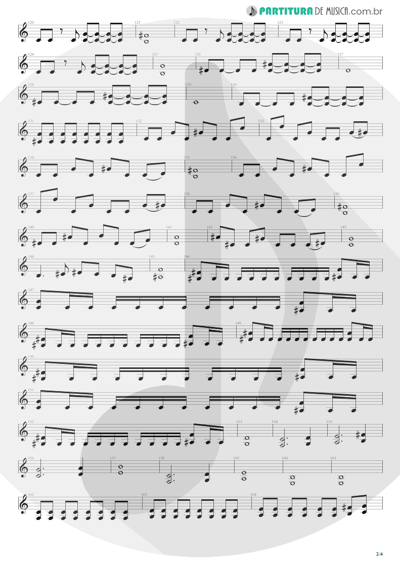 Partitura de musica de Guitarra Elétrica - Here I Am | Shaaman | Ritual 2002 - pag 3