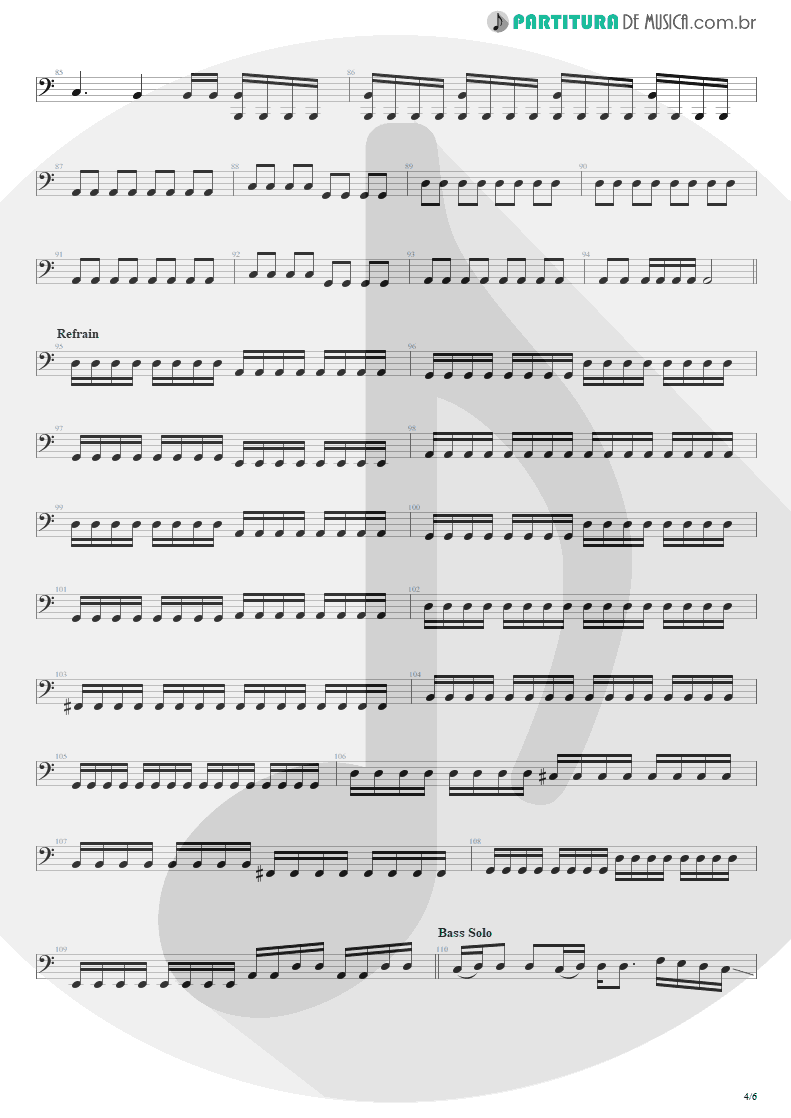 Partitura de musica de Baixo Elétrico - Pride | Shaaman | Ritual 2002 - pag 4