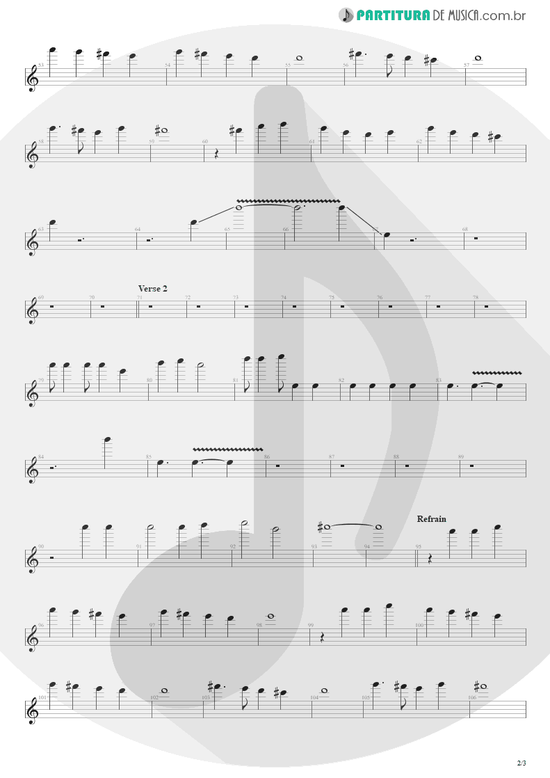 Partitura de musica de Canto - Pride | Shaaman | Ritual 2002 - pag 2