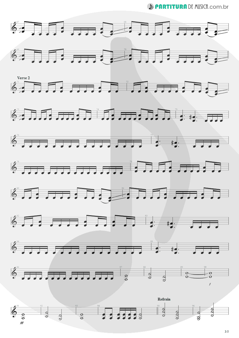 Partitura de musica de Guitarra Elétrica - Pride | Shaaman | Ritual 2002 - pag 3