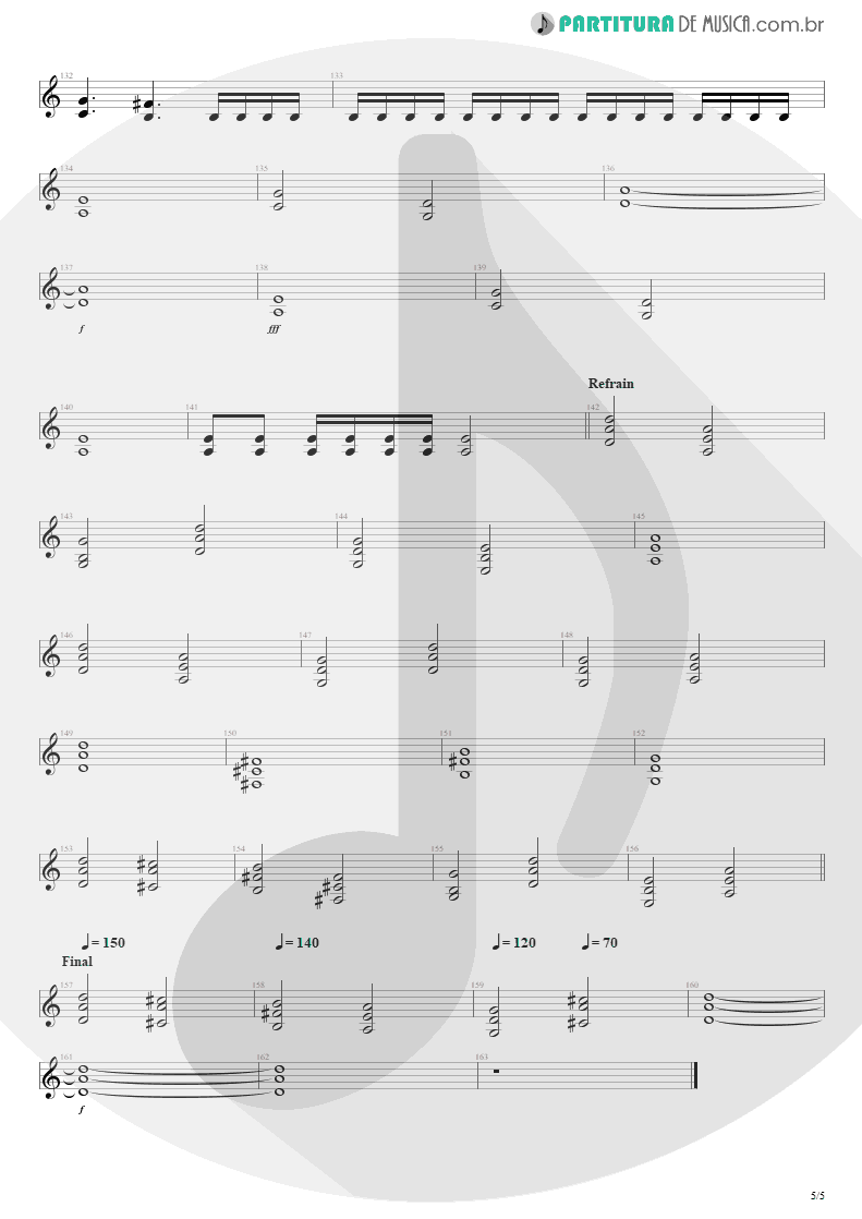 Partitura de musica de Guitarra Elétrica - Pride | Shaaman | Ritual 2002 - pag 5