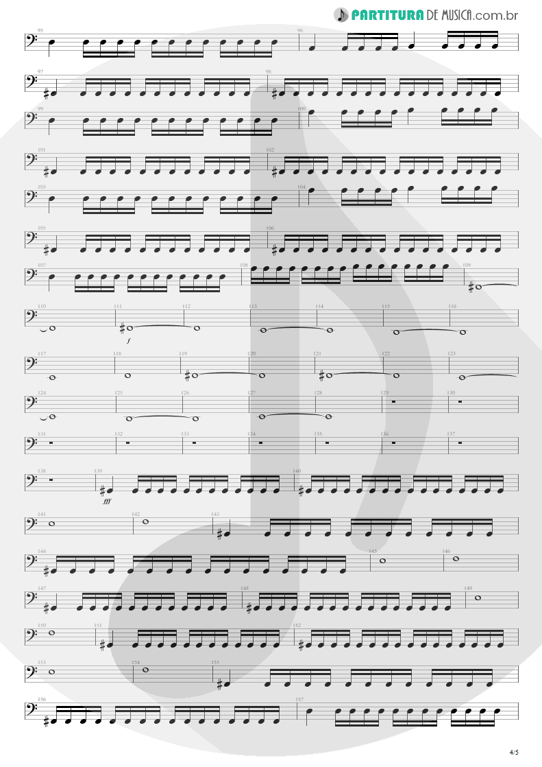Partitura de musica de Baixo Elétrico - Time Will Come | Shaaman | Ritual 2002 - pag 4