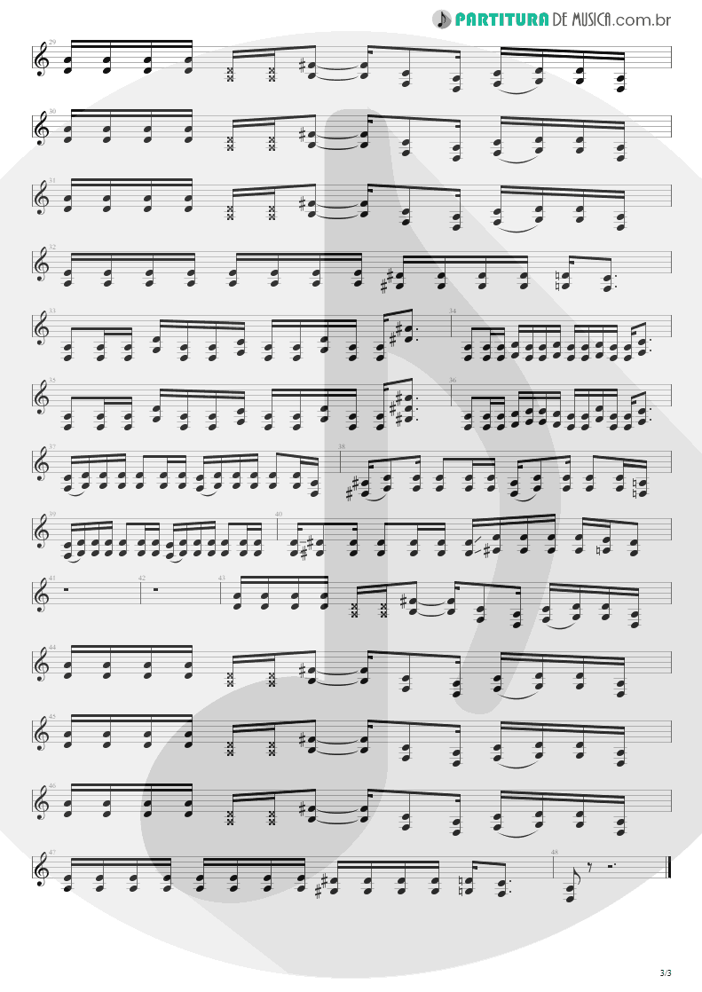 Partitura de musica de Guitarra Elétrica - Leave Me Out | Silverchair | Frogstomp 1995 - pag 3