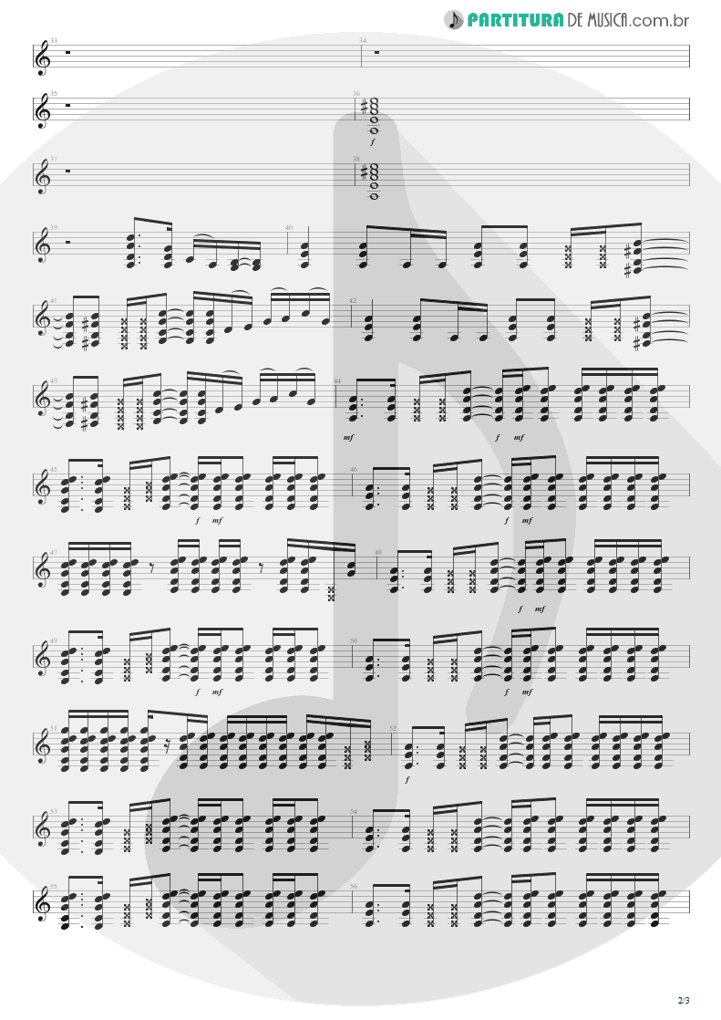 Partitura de musica de Guitarra Elétrica - Tomorrow | Silverchair | Frogstomp 1995 - pag 2