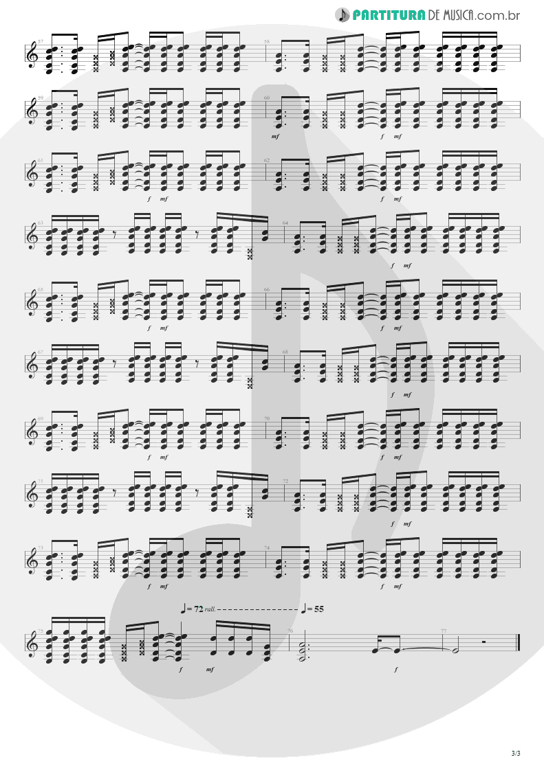 Partitura de musica de Guitarra Elétrica - Tomorrow | Silverchair | Frogstomp 1995 - pag 3