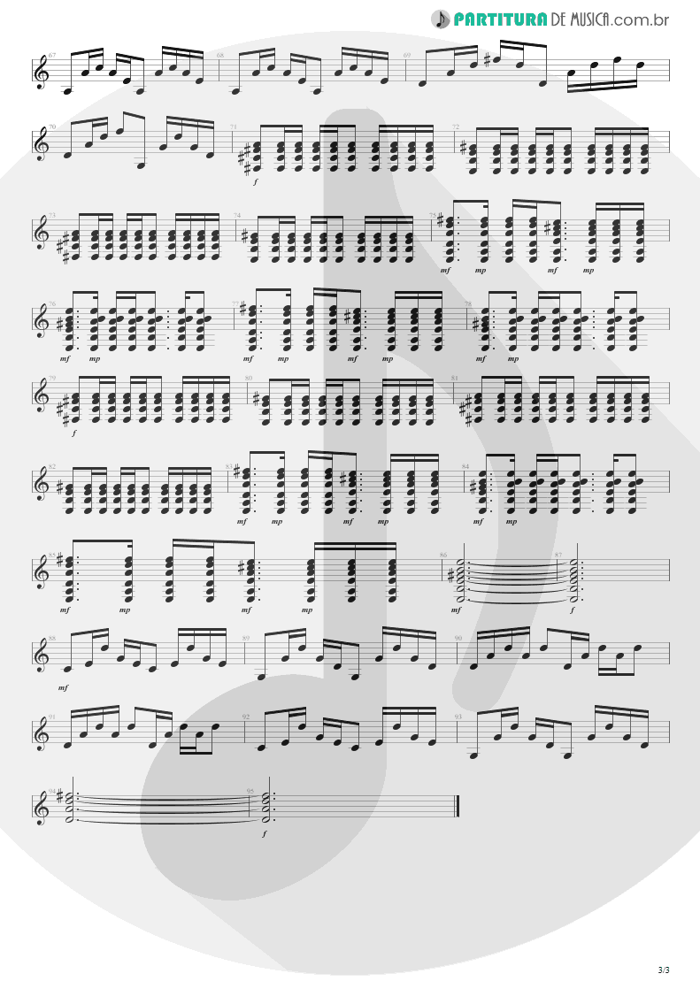 Partitura de musica de Guitarra Elétrica - Miss You Love | Silverchair | Neon Ballroom 1999 - pag 3