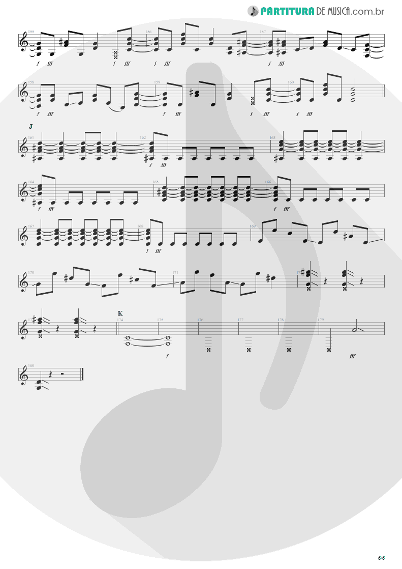 Partitura de musica de Guitarra Elétrica - Get The Hell Outta Of Here | Steve Vai | The Elusive Light and Sound Vol. 1 2002 - pag 6