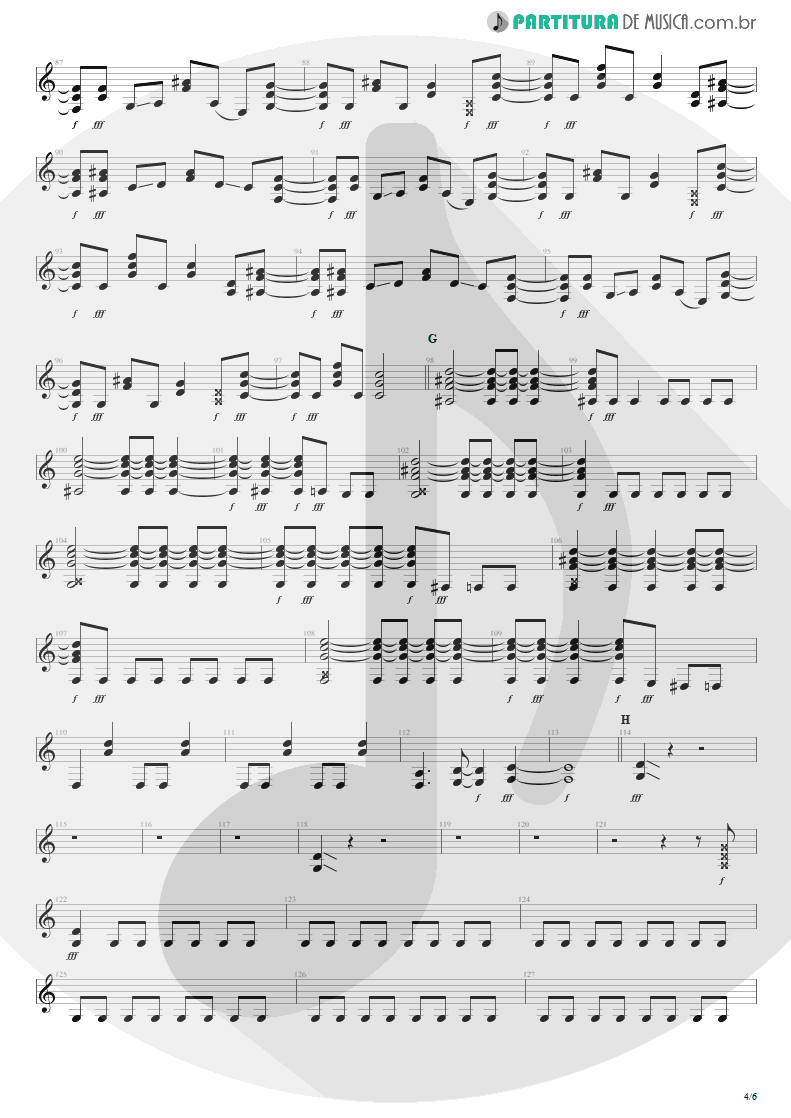 Partitura de musica de Guitarra Elétrica - Get The Hell Outta Of Here | Steve Vai | The Elusive Light and Sound Vol. 1 2002 - pag 4