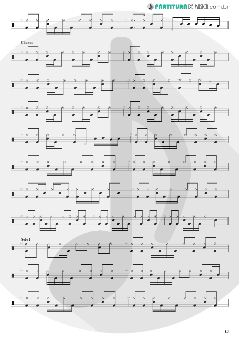 Partitura de musica de Bateria - Building The Church | Steve Vai | Real Illusions: Reflections 2005 - pag 3