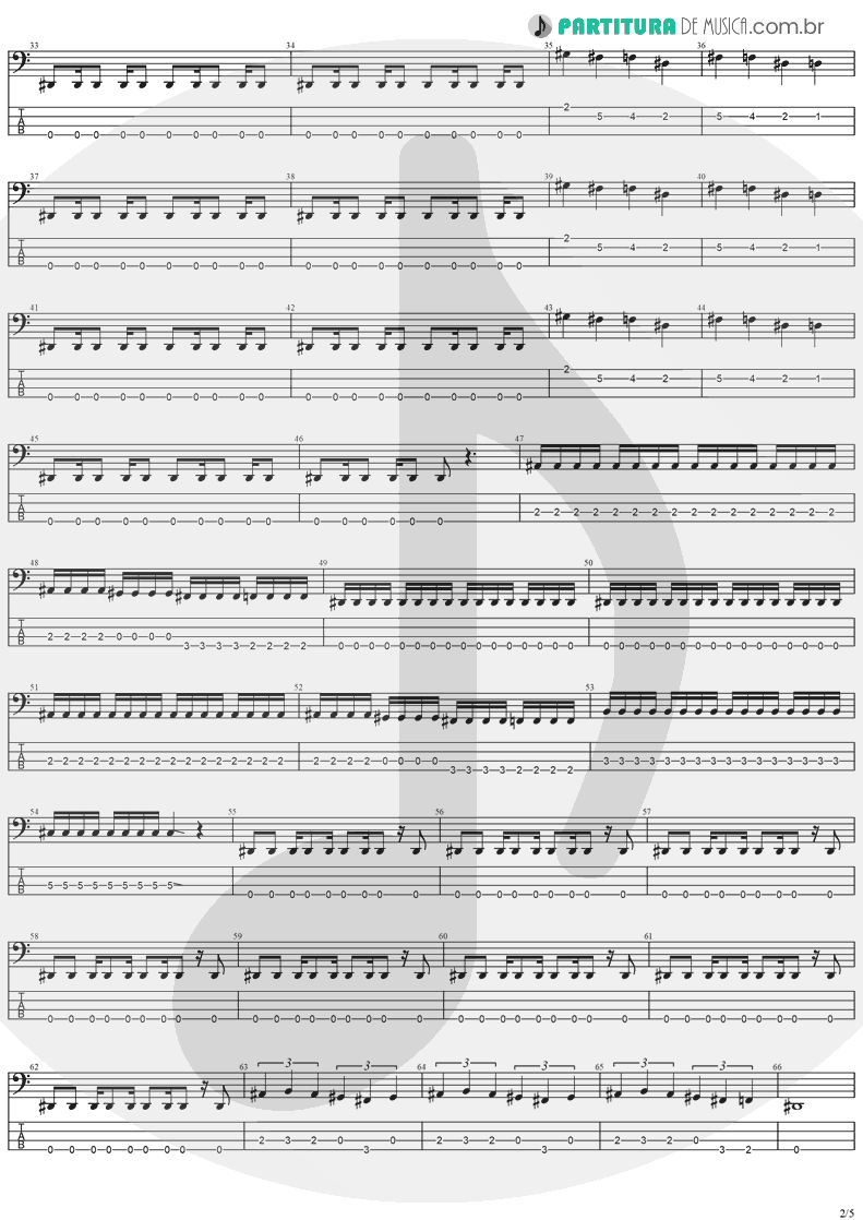 Tablatura + Partitura de musica de Baixo Elétrico - Future Shock | Stratovarius | Fright Night 1989 - pag 2