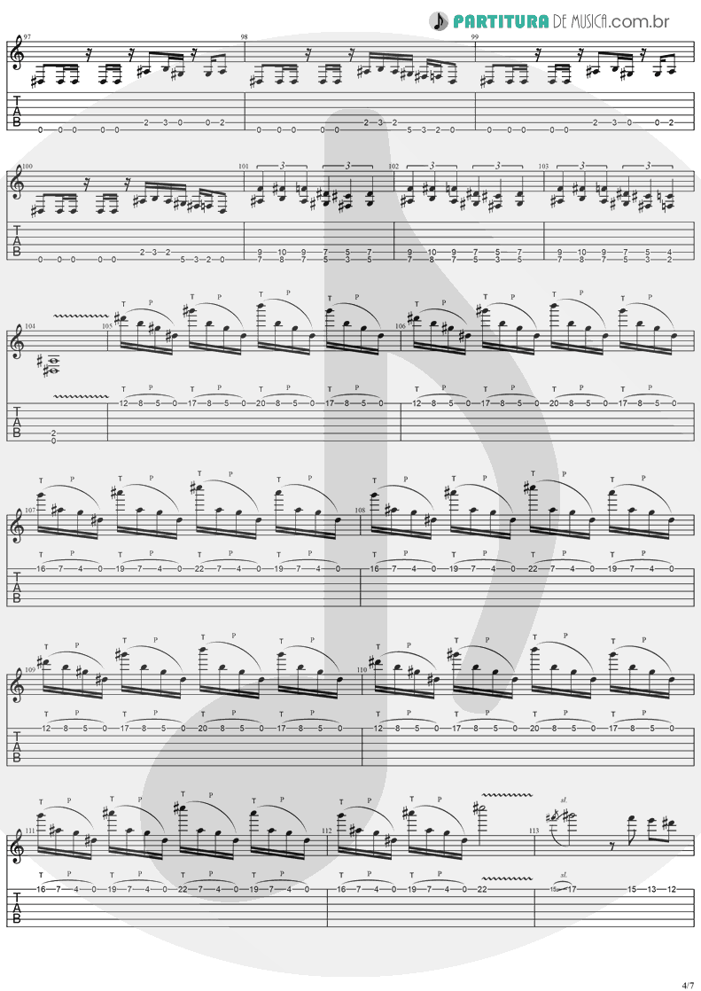 Tablatura + Partitura de musica de Guitarra Elétrica - Future Shock | Stratovarius | Fright Night 1989 - pag 4