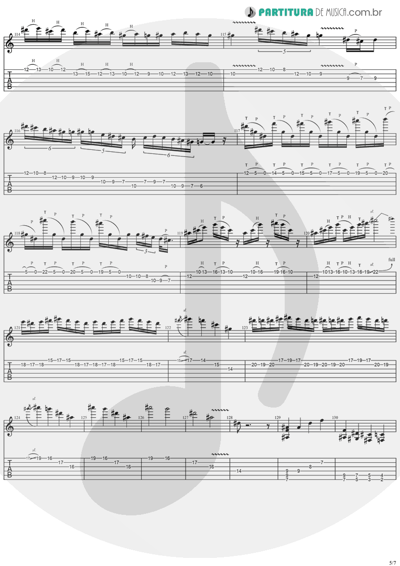 Tablatura + Partitura de musica de Guitarra Elétrica - Future Shock | Stratovarius | Fright Night 1989 - pag 5