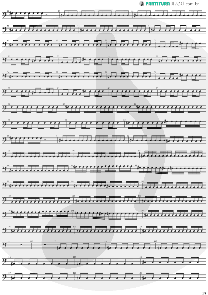 Partitura de musica de Baixo Elétrico - The Hands Of Time | Stratovarius | Twilight Time 1992 - pag 2
