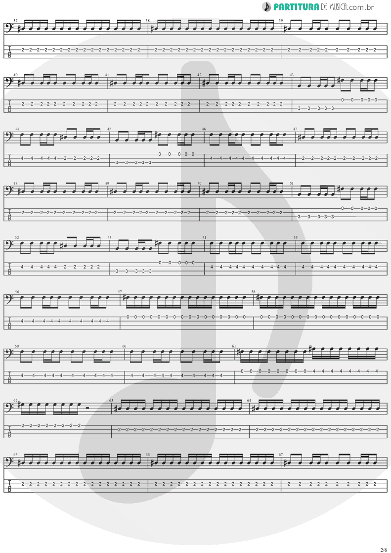 Tablatura + Partitura de musica de Baixo Elétrico - The Hands Of Time | Stratovarius | Twilight Time 1992 - pag 2