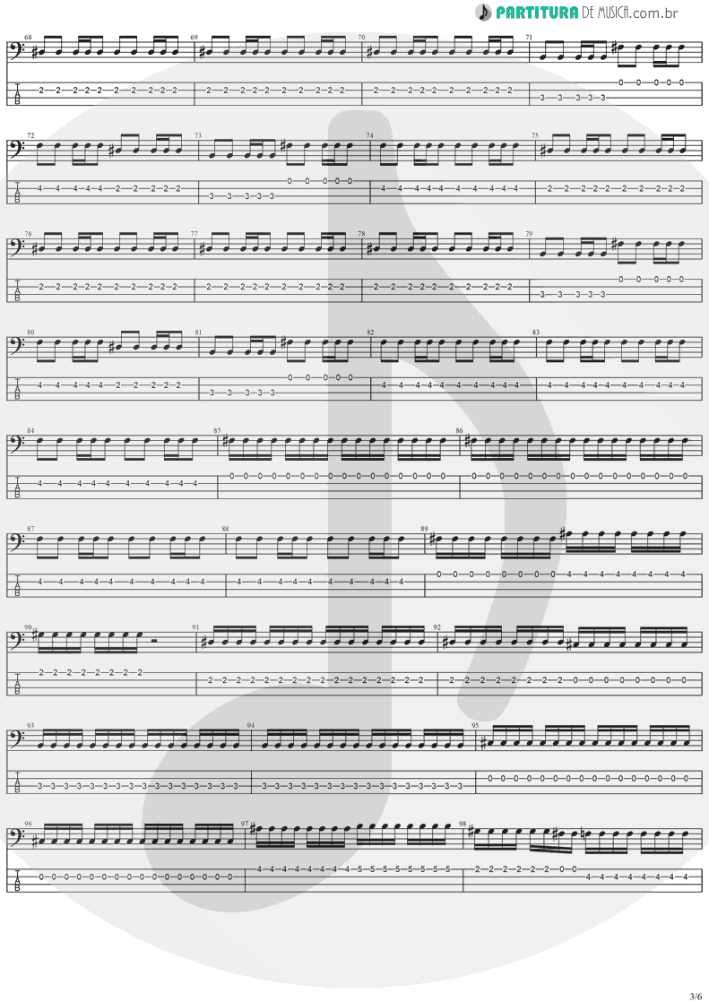 Tablatura + Partitura de musica de Baixo Elétrico - The Hands Of Time | Stratovarius | Twilight Time 1992 - pag 3