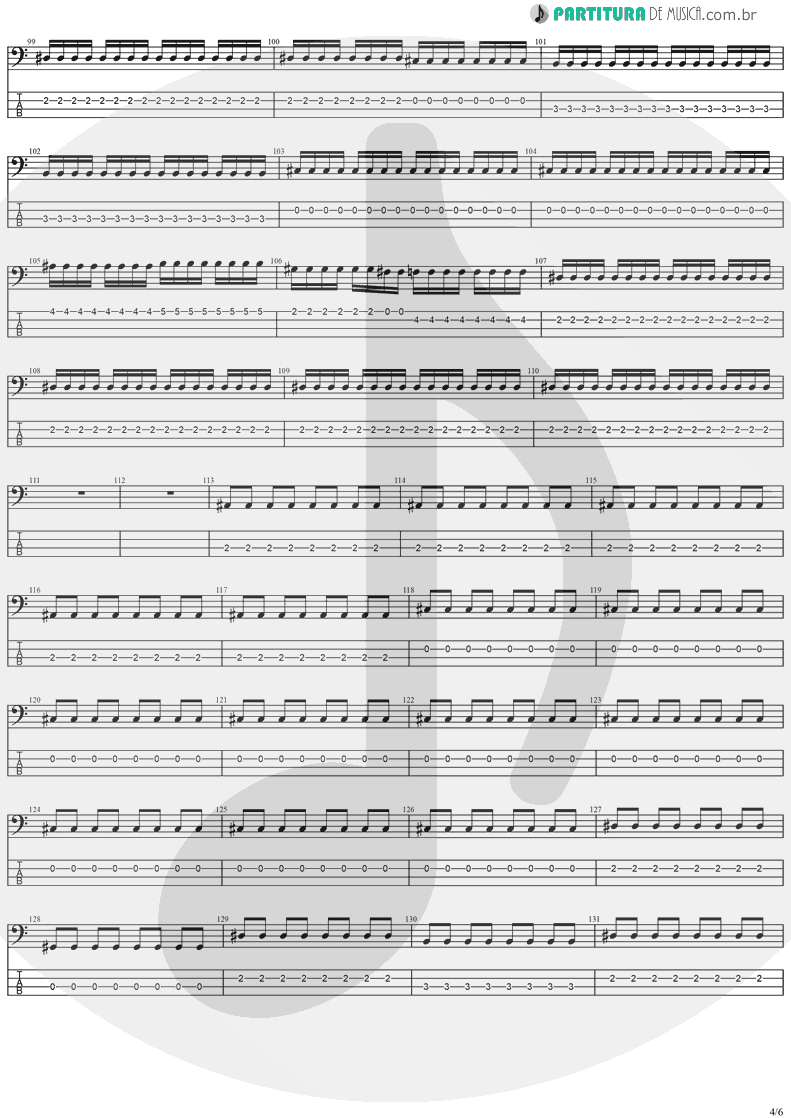 Tablatura + Partitura de musica de Baixo Elétrico - The Hands Of Time | Stratovarius | Twilight Time 1992 - pag 4