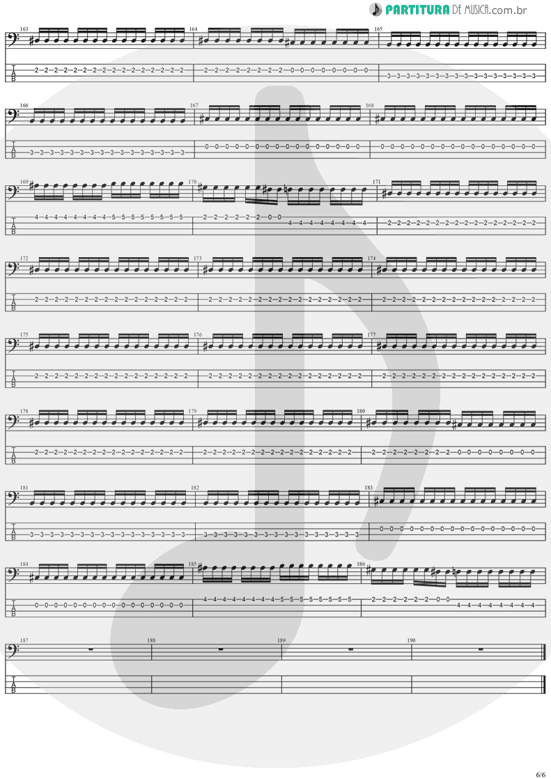 Tablatura + Partitura de musica de Baixo Elétrico - The Hands Of Time | Stratovarius | Twilight Time 1992 - pag 6