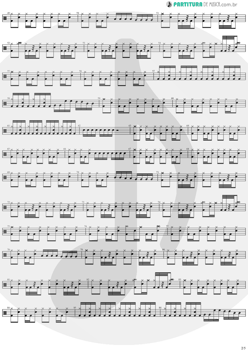 Partitura de musica de Bateria - The Hands Of Time | Stratovarius | Twilight Time 1992 - pag 2