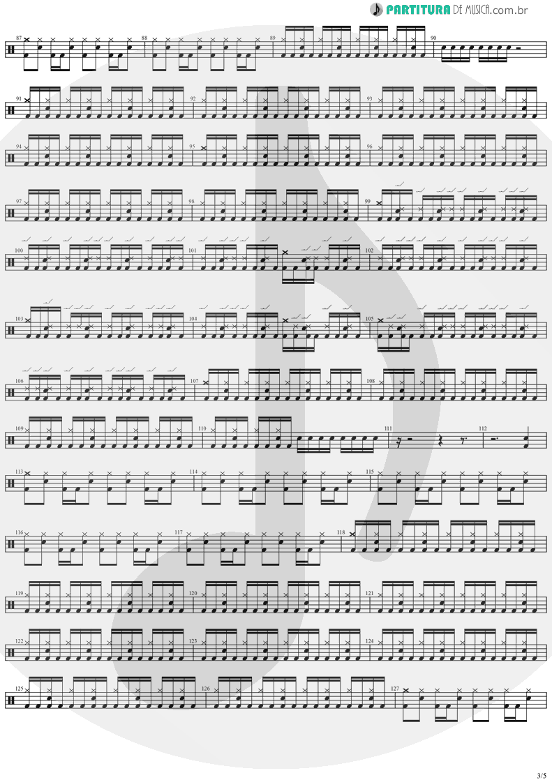Partitura de musica de Bateria - The Hands Of Time | Stratovarius | Twilight Time 1992 - pag 3
