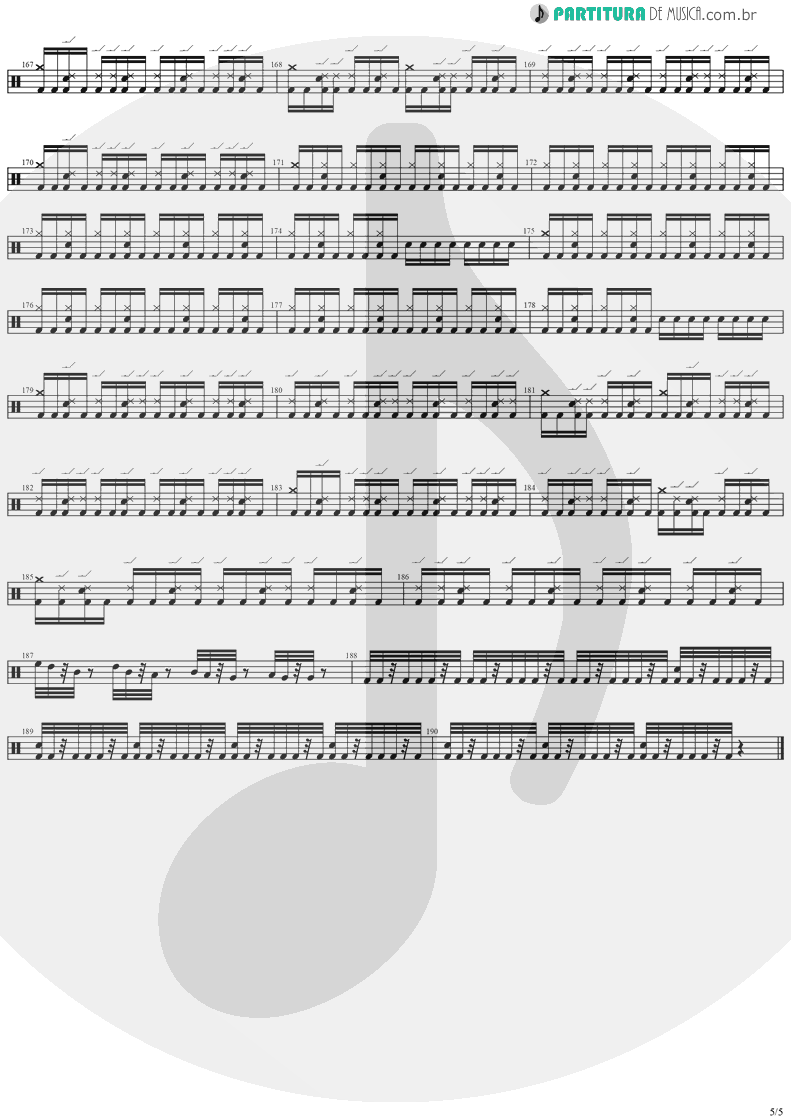 Partitura de musica de Bateria - The Hands Of Time | Stratovarius | Twilight Time 1992 - pag 5