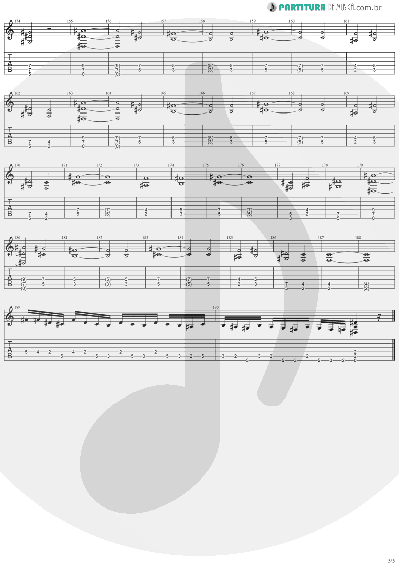 Tablatura + Partitura de musica de Guitarra Elétrica - The Hands Of Time | Stratovarius | Twilight Time 1992 - pag 5