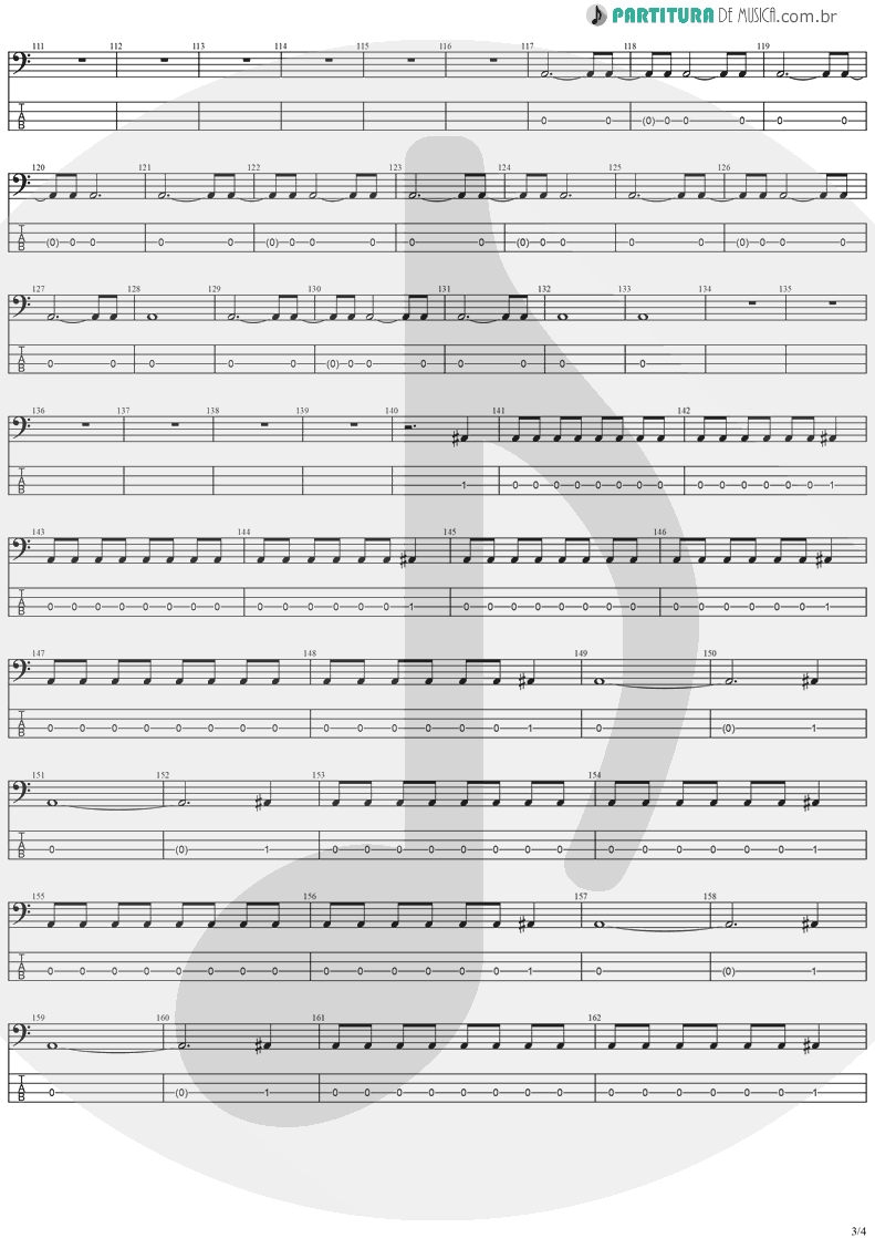 Tablatura + Partitura de musica de Baixo Elétrico - Dreamspace | Stratovarius | Dreamspace 1994 - pag 3