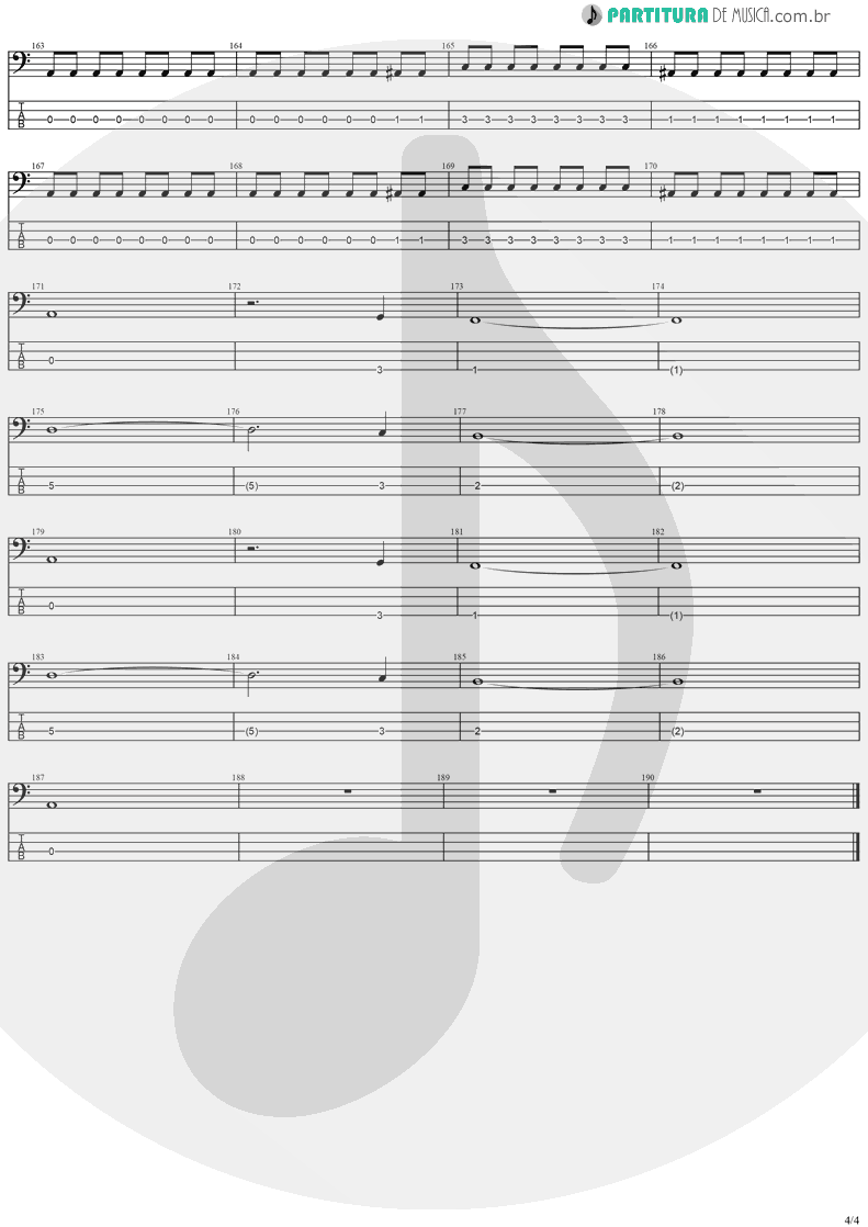 Tablatura + Partitura de musica de Baixo Elétrico - Dreamspace | Stratovarius | Dreamspace 1994 - pag 4