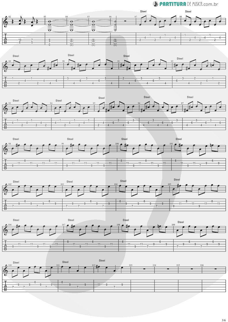 Tablatura + Partitura de musica de Guitarra Elétrica - Dreamspace | Stratovarius | Dreamspace 1994 - pag 3