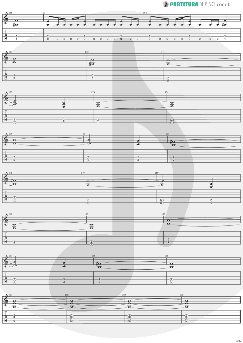 Tablatura + Partitura de musica de Guitarra Elétrica - Dreamspace | Stratovarius | Dreamspace 1994 - pag 6