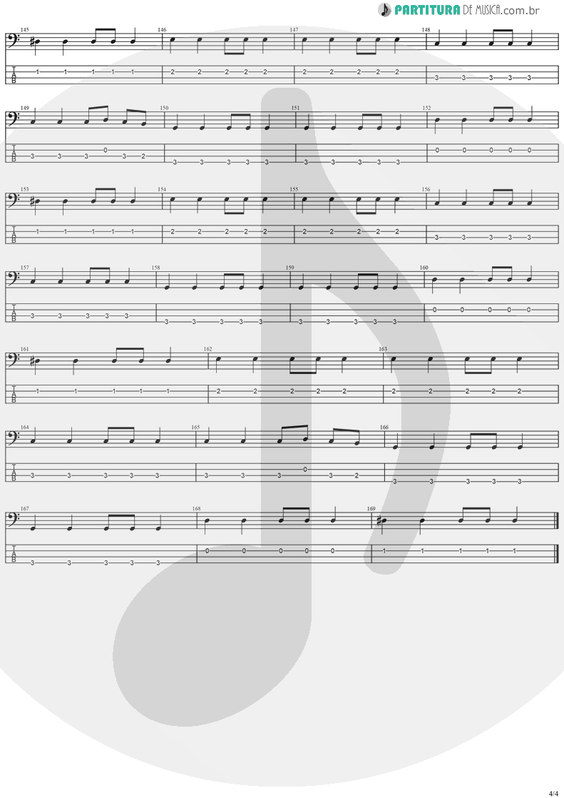 Tablatura + Partitura de musica de Baixo Elétrico - Hold On To Your Dream | Stratovarius | Dreamspace 1994 - pag 4