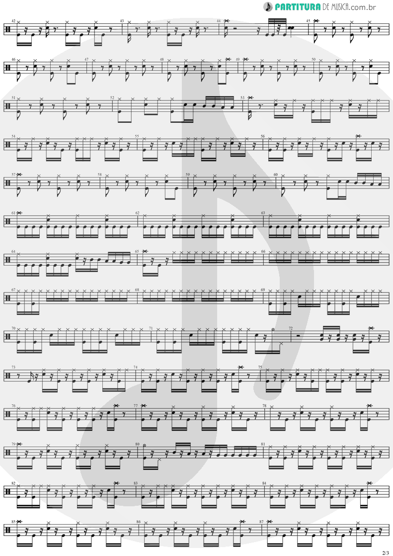 Partitura de musica de Bateria - Reign Of Terror | Stratovarius | Dreamspace 1994 - pag 2