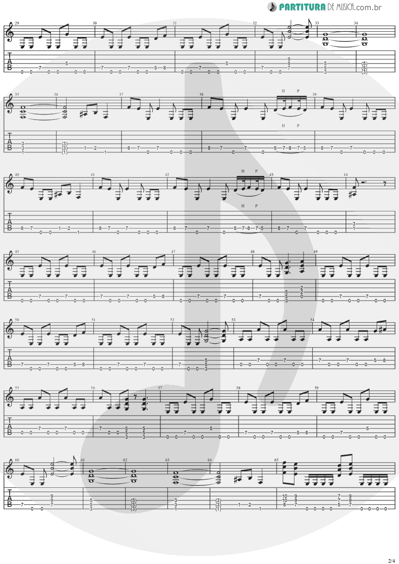Tablatura + Partitura de musica de Guitarra Elétrica - Reign Of Terror | Stratovarius | Dreamspace 1994 - pag 2