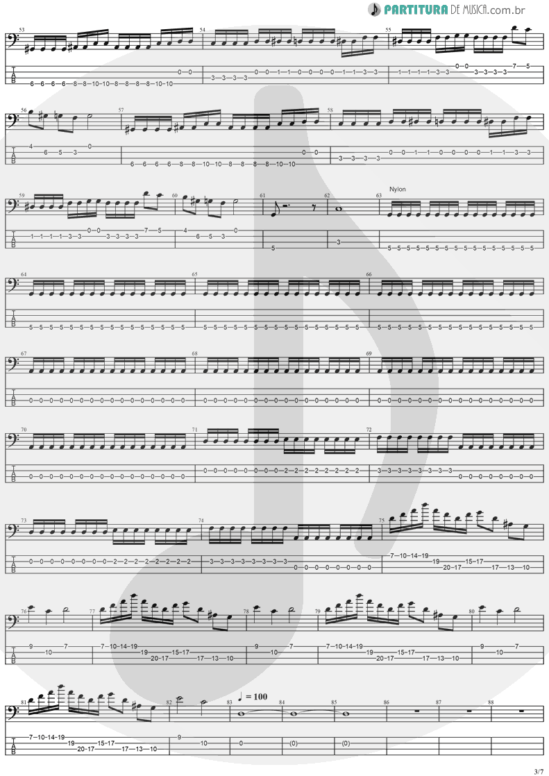 Tablatura + Partitura de musica de Baixo Elétrico - Stratovarius | Stratovarius | Fourth Dimension 1995 - pag 3