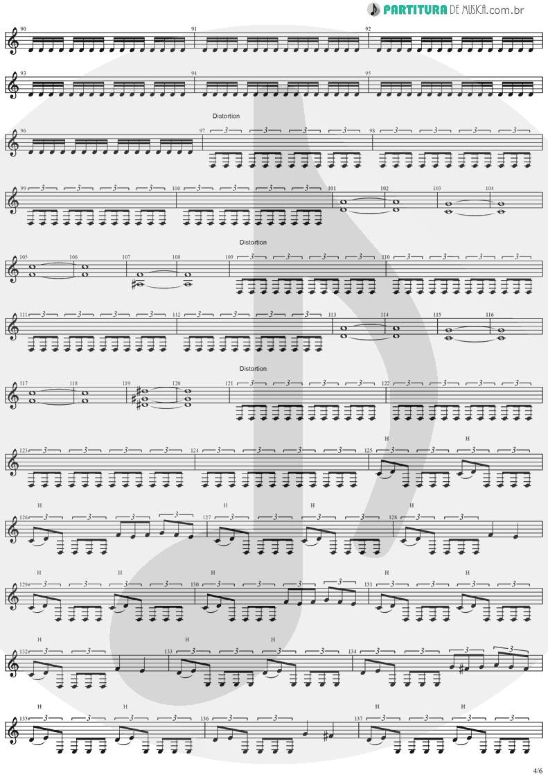 Partitura de musica de Guitarra Elétrica - Stratovarius | Stratovarius | Fourth Dimension 1995 - pag 4