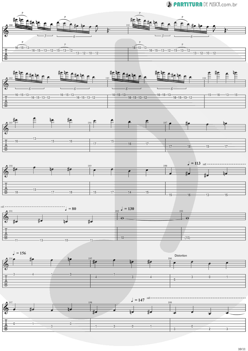Tablatura + Partitura de musica de Guitarra Elétrica - Stratovarius | Stratovarius | Fourth Dimension 1995 - pag 10
