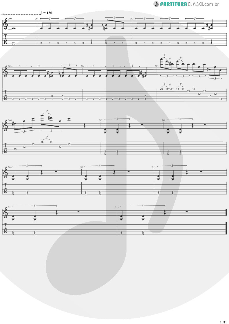 Tablatura + Partitura de musica de Guitarra Elétrica - Stratovarius | Stratovarius | Fourth Dimension 1995 - pag 11