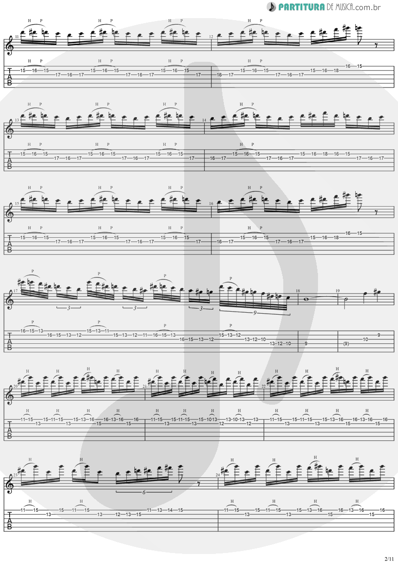 Tablatura + Partitura de musica de Guitarra Elétrica - Stratovarius | Stratovarius | Fourth Dimension 1995 - pag 2